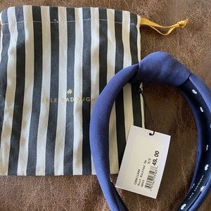 NWT Lele Sadoughi knot hand and in Navy